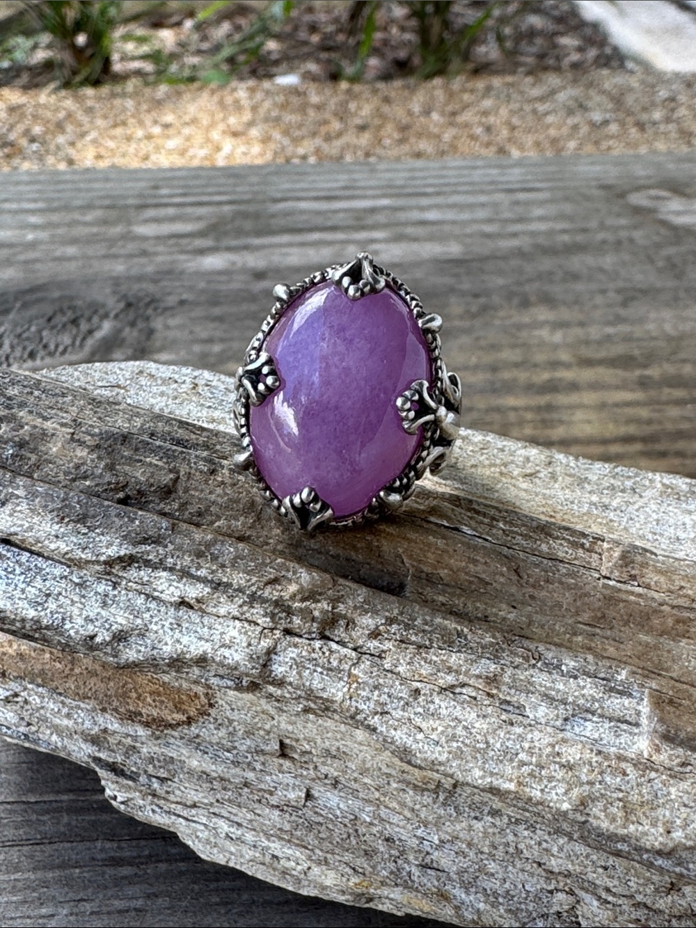 Carolyn Pollack Sterling Silver Ring with Purple Stone
